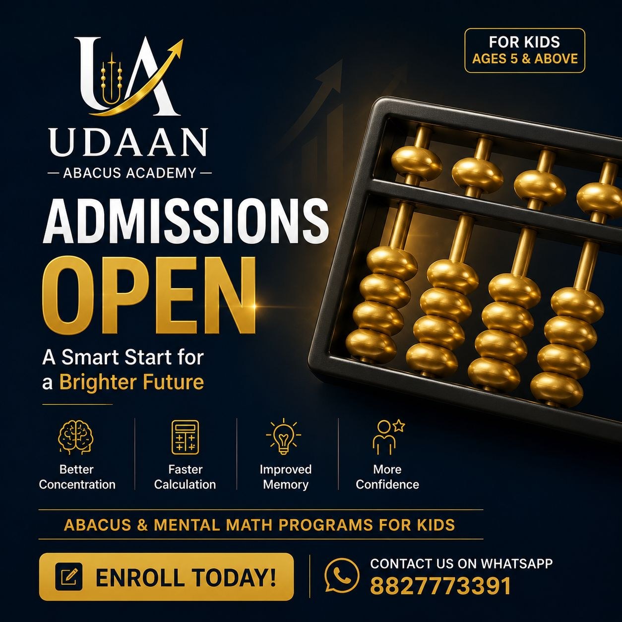 Udaan admissions open poster