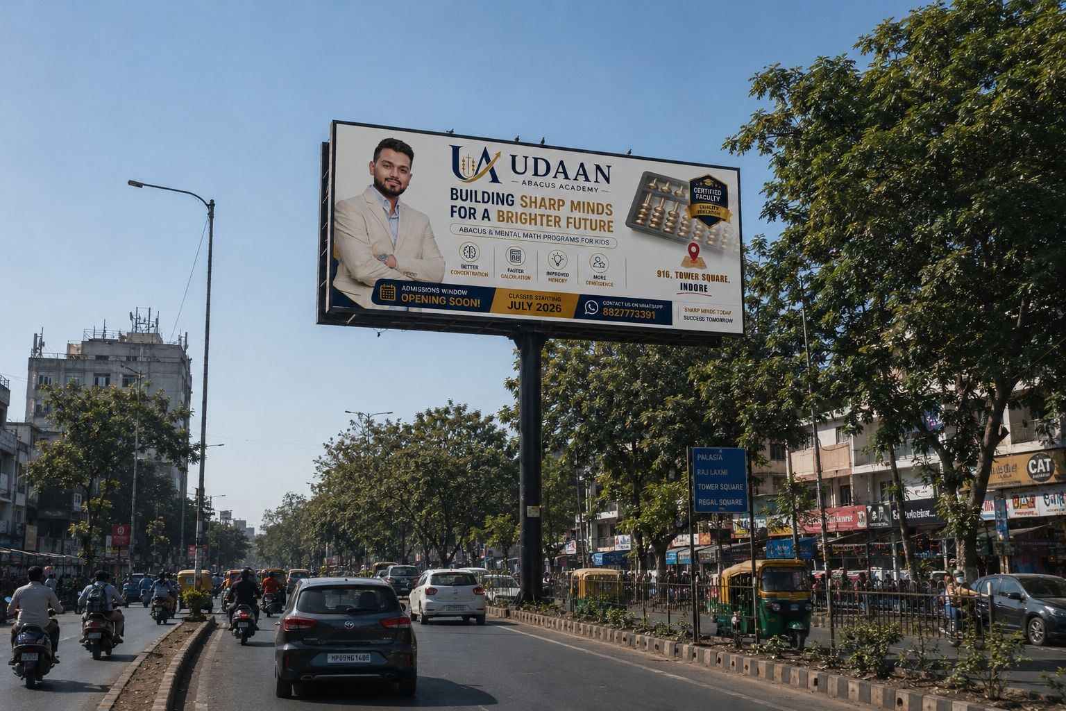 Udaan Abacus Academy billboard